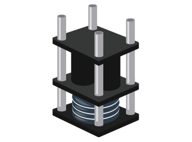 大型動力プレス機械ダイクッション